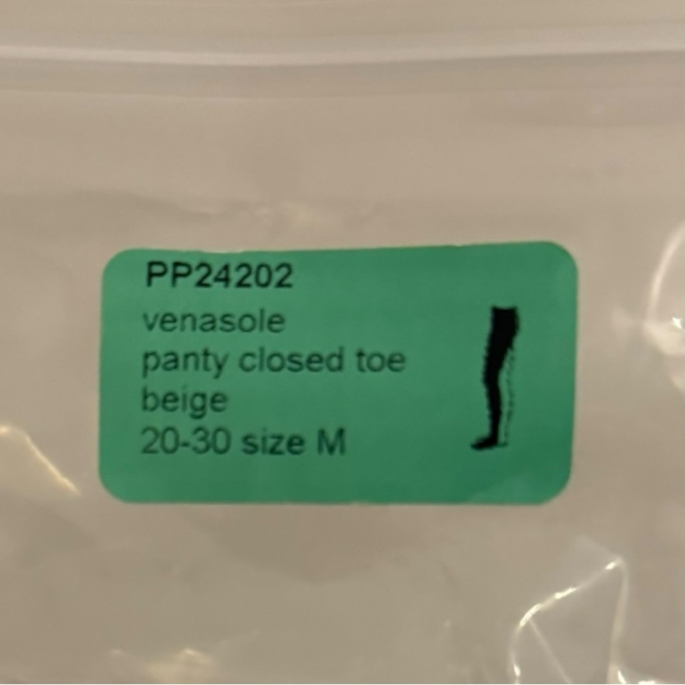 Medi Venosole 20-30 mmHg Compression Pantyhose Closed Toe Beige Size M NEW - Picture 2 of 5